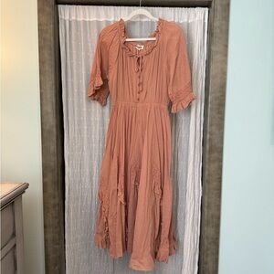 Pale Pink Flowy Dress -Sz. L